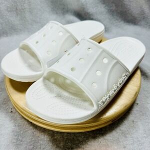 Crocs Sandals‎ Baya II Slide Women's Size 9 Men's 7 White - New!